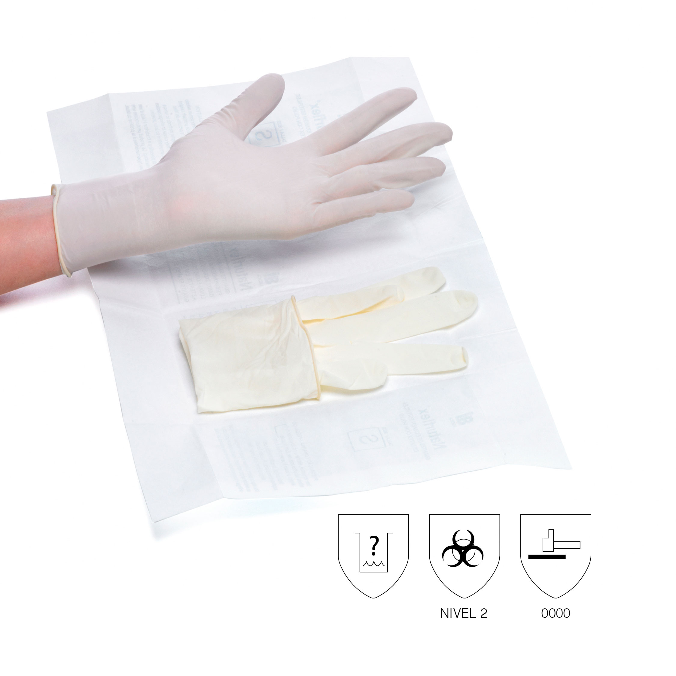 guantes latex sin polvo polvo estériles 6 5 naturflex
