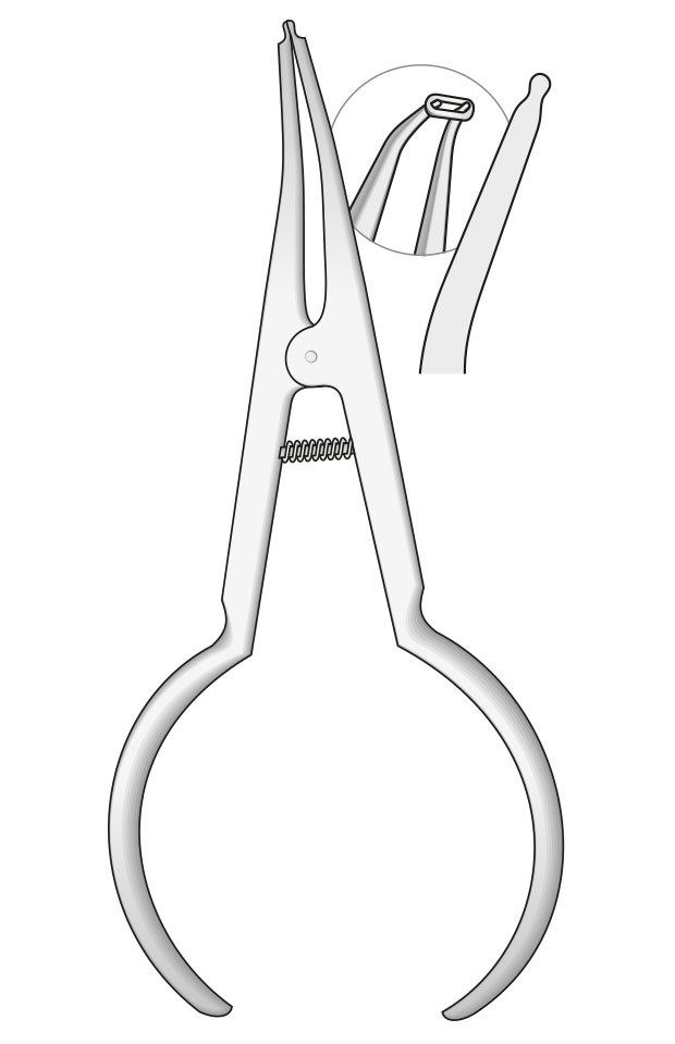 Pinza Separador para Ligaduras Angulada Bader – imagen 3