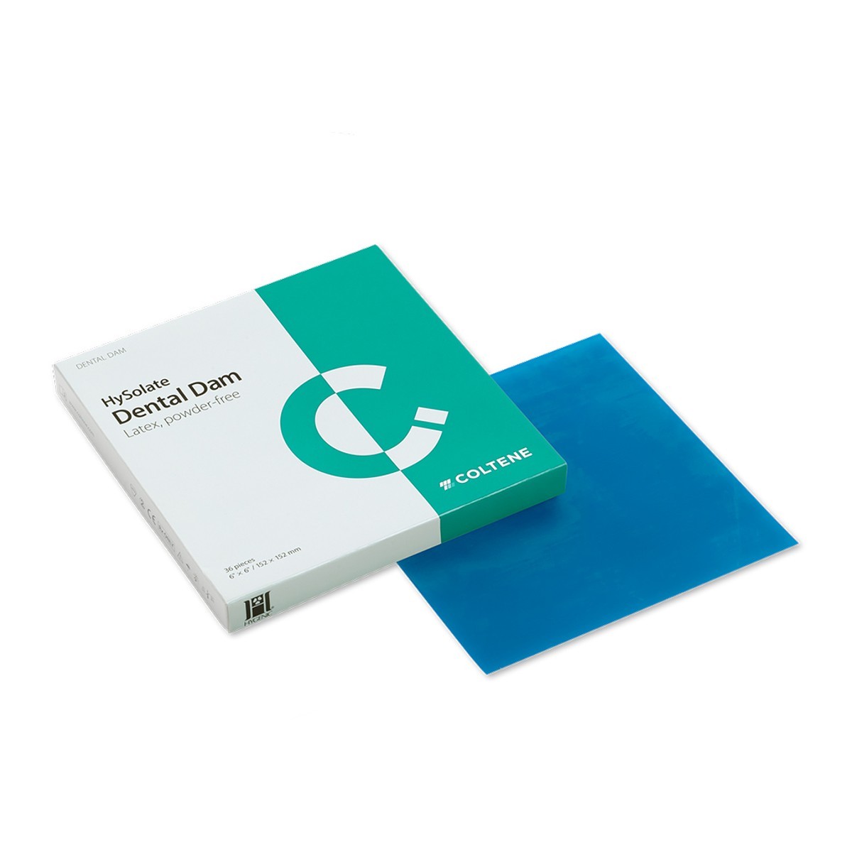 dique de goma verde medio hygenic 36 uds — imagen 2