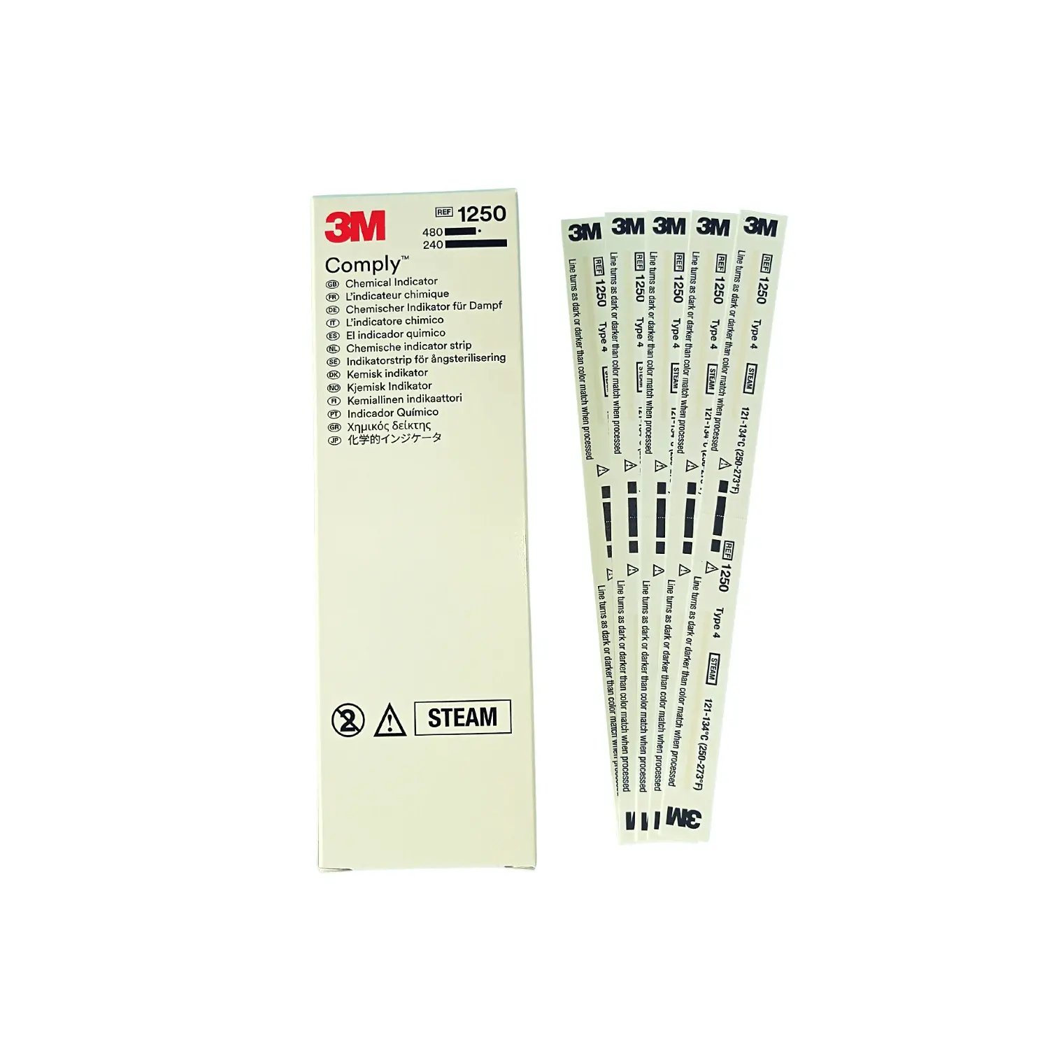tiras indicadoras químicas comply 240 uds 3m — imagen 3