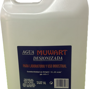 agua destilada muwart 5 l