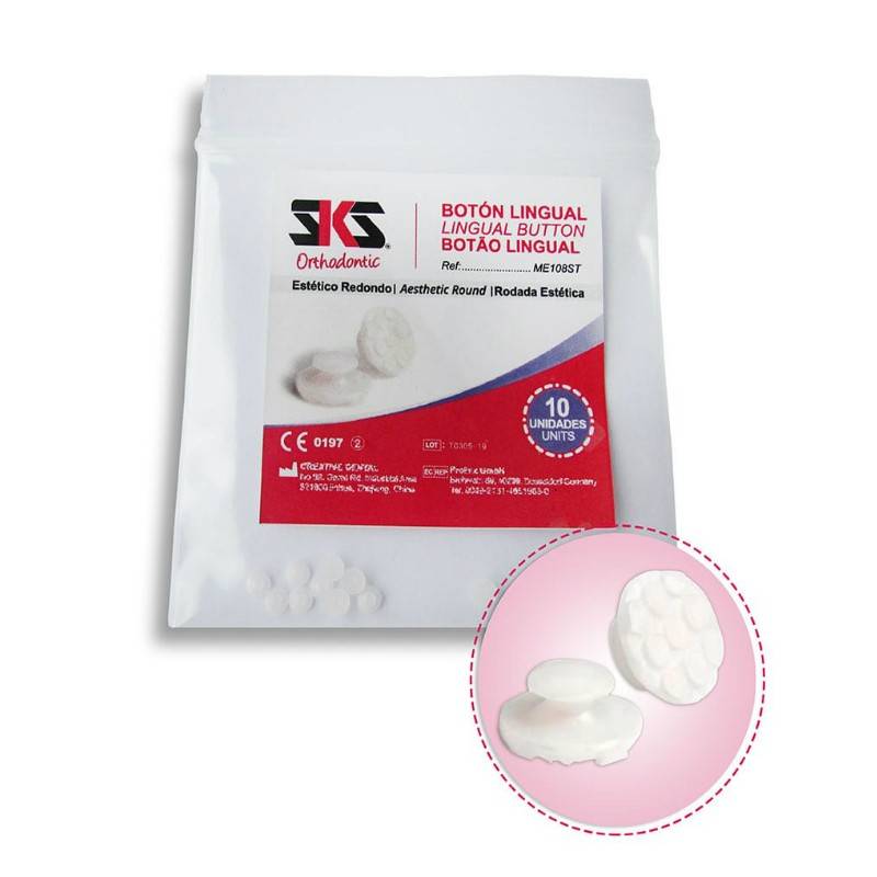 botones linguales cerámicos redondos 3306 10 uds master