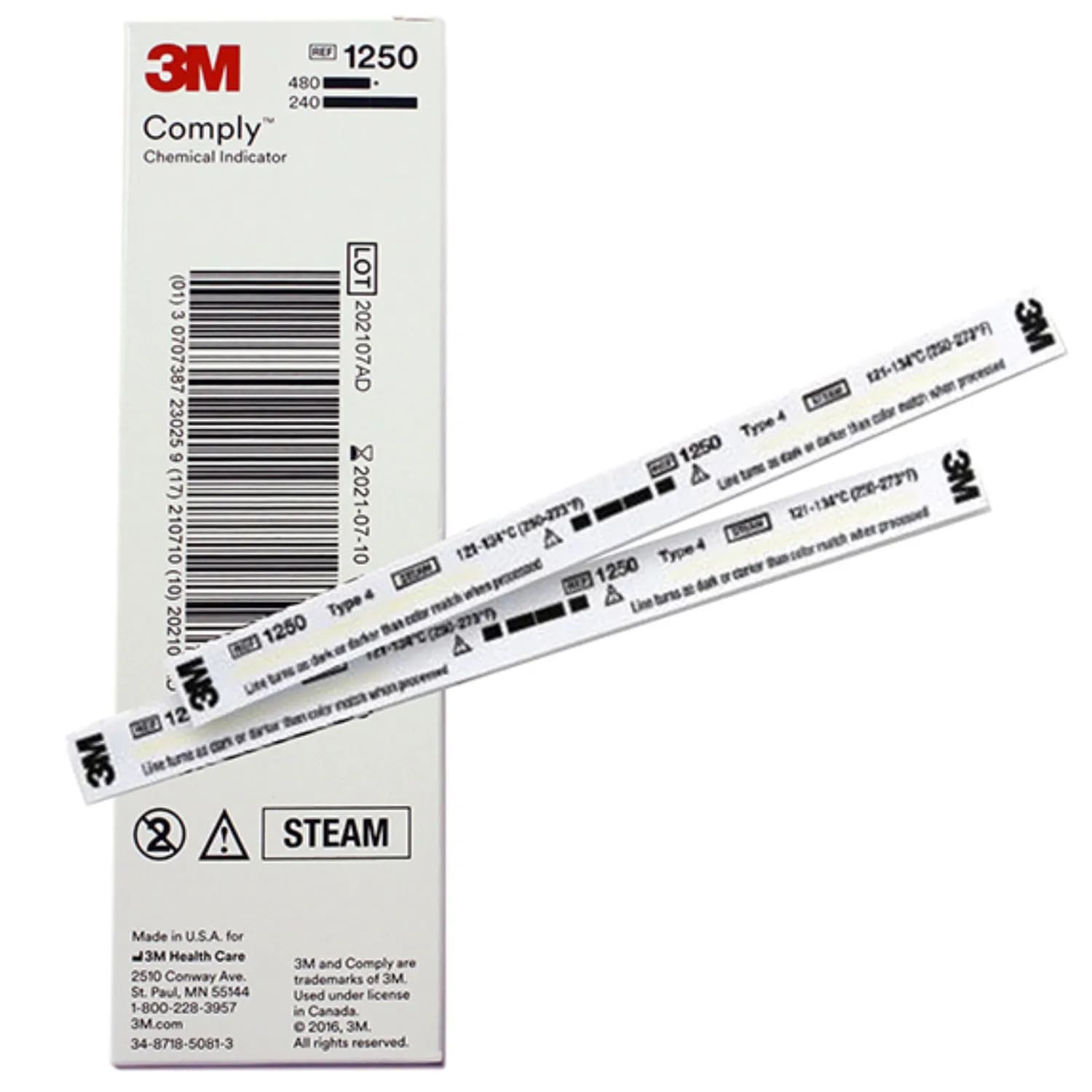 tiras indicadoras químicas comply 240 uds 3m — imagen 2