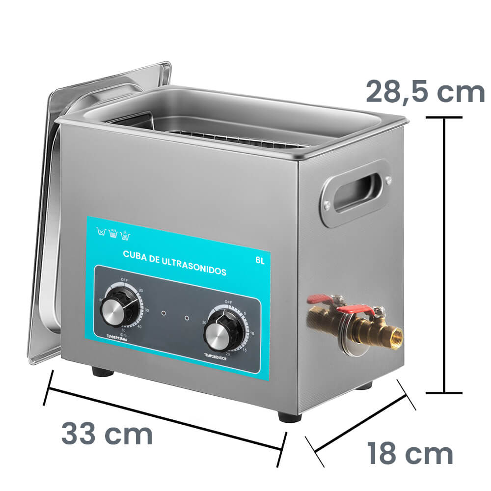 cuba de ultrasonidos de 2 5 l — imagen 2