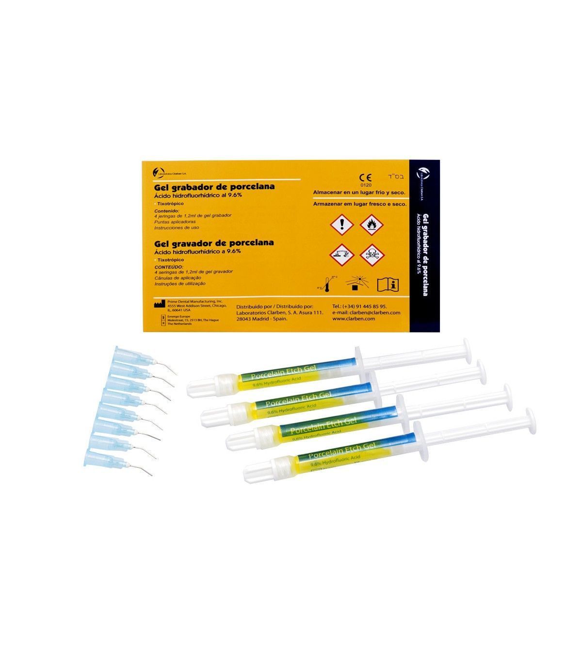 ácido hidrofluorhídrico 4 jeringa pulpdent — imagen 2