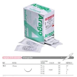 sutura supramid 4 0 con aguja tb15 36 uds