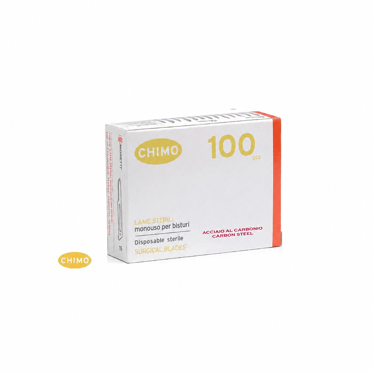 Hojas de bisturí n.º 15C desechables CHIMO, caja de 100 unidades