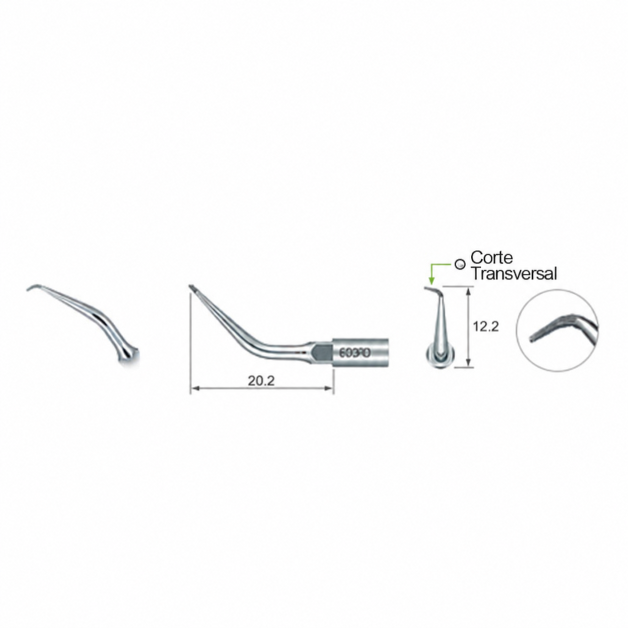 Puntas de ultrasonidos para endodoncia retrógrada para endodoncia