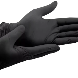 Guantes de nitrilo negro Santex Flash Black 6 g · Caja de 100